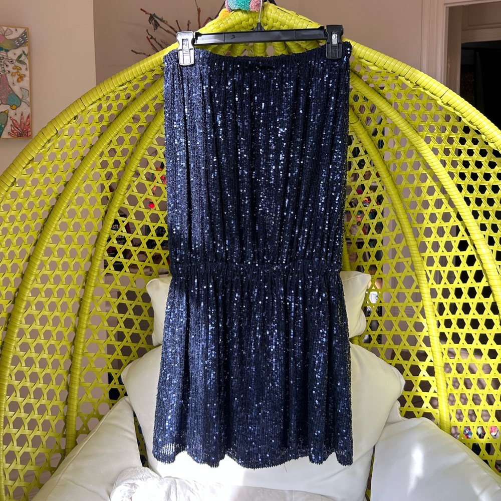 Sofia by VIX navy blue sequin dress. All sizes!